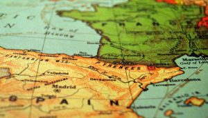 Mapa de España con zonas destacadas para emprender en 2025
